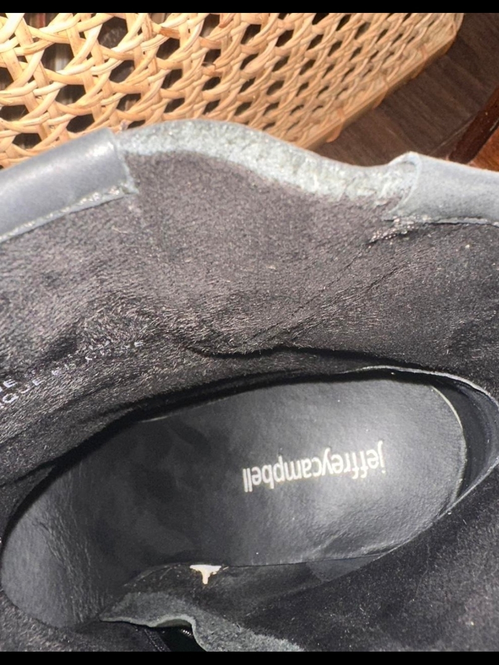Jeffrey Campbell "Handler" Black Leather Ankle Boots with Studded Strap - Picture 5 of 6